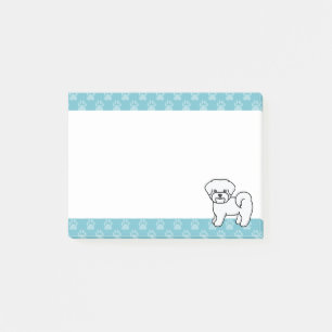 Bloco De Notas Desenho de Cachorro Maltês Sorrindo Branco