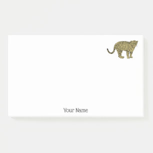 Bloco De Notas Desenho de Gato Malhado Leopardo Onça Vintage