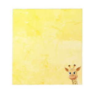 Bloco De Notas Desenho de girafa de bebê bonita