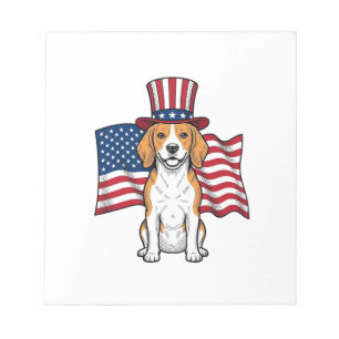 Bloco De Notas Desenho de Gravura Vintage de Cachorro Beagle Patr