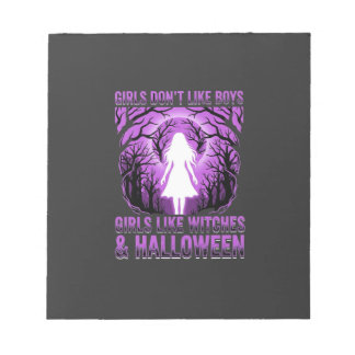 Bloco De Notas Desenho de Halloween Garotas Como Bruxas