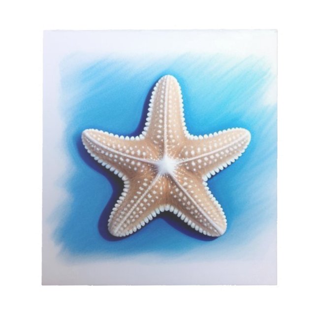 Bloco De Notas Desenho de Lápis de Cor Estrela-do-Mar (Frente)
