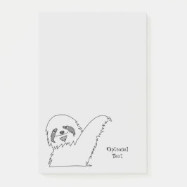 Bloco De Notas Desenho de Linha de Preguiça Personalizável 4 x 6