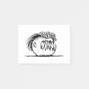 Bloco De Notas Desenho de monstro fantasma feio