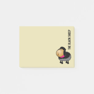 Bloco De Notas Desenho de ovelha negra em cartoon bonito