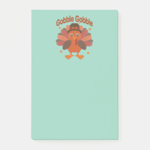 Bloco De Notas Desenho de peru de Ação de Graças fofo – “Gobble G