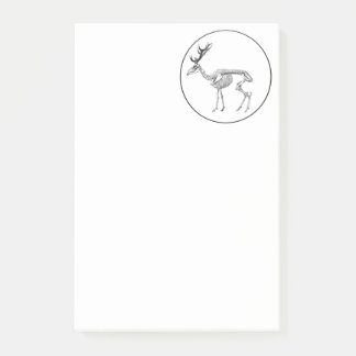 Bloco De Notas Desenho de rena de esqueleto de safra