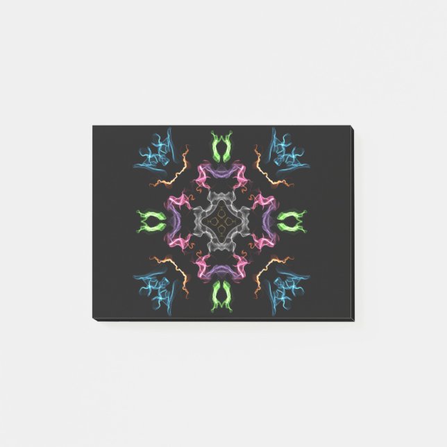 Bloco De Notas Desenho digital Abstrato Mandala (Frente)