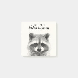 Bloco De Notas Desenho do Lápis de Raccoon