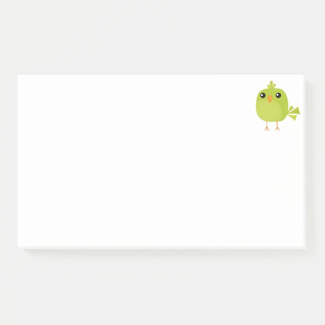Bloco De Notas Desenho do Pássaro Verde   (Frente)