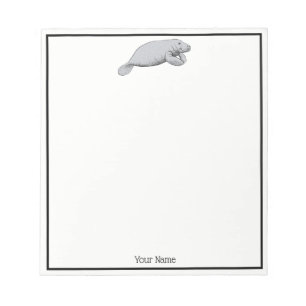 Bloco De Notas Desenho do Vintage Manatee