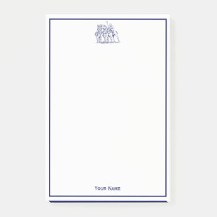 Bloco De Notas Desenho Estilizado Vintage de Partida de Polo #1 A