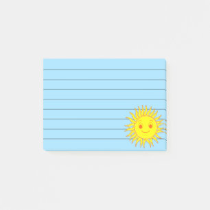 Bloco De Notas Desenho Feliz De Rosto De Sol Vinculado