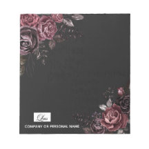Desenho Floral de Rosa Preta Romântica e Sofistica
