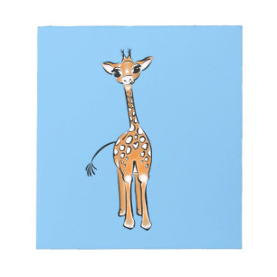 Bloco De Notas Desenho girafa bonito, animais safari