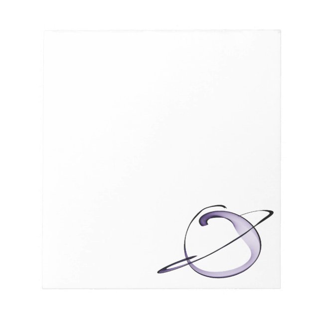 Bloco De Notas desenho gracioso pequeno planeta (Frente)