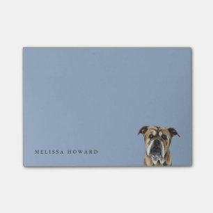 Bloco De Notas Desenho inglês bonito do buldogue