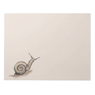 Bloco De Notas Desenho zen original de caracol pastel