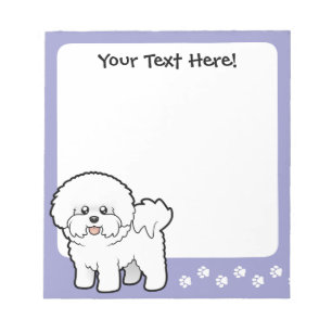 Bloco De Notas Desenhos animados Bichon Frise