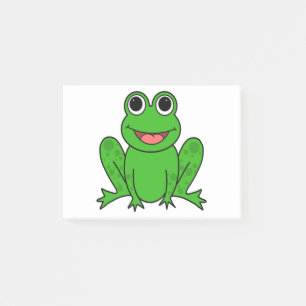Bloco De Notas Desenhos animados bonitos do sapo verde
