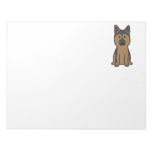 Bloco De Notas Desenhos animados do cão de german shepherd