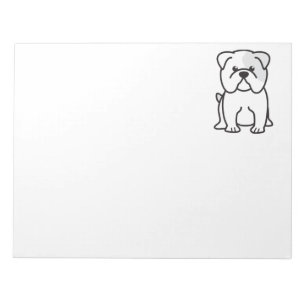 Bloco De Notas Desenhos animados do cão do buldogue