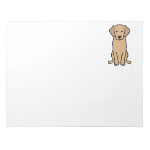 Bloco De Notas Desenhos animados do cão do golden retriever
