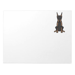 Bloco De Notas Desenhos animados do cão do Pinscher do Doberman