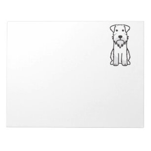 Bloco De Notas Desenhos animados do cão do Schnauzer diminuto