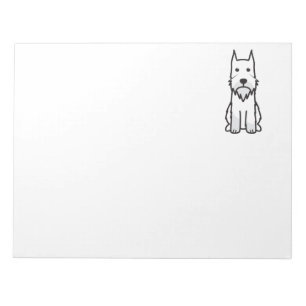Bloco De Notas Desenhos animados do cão do Schnauzer padrão