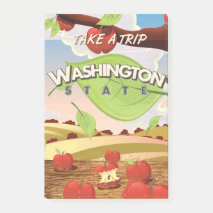 Bloco De Notas Desenhos animados do poster de viagens da árvore