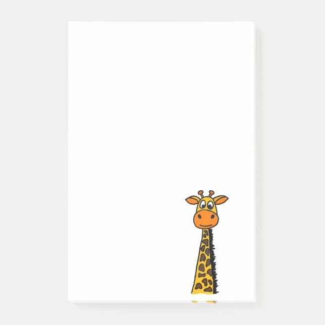 Bloco De Notas Desenhos animados engraçados do girafa (Frente)