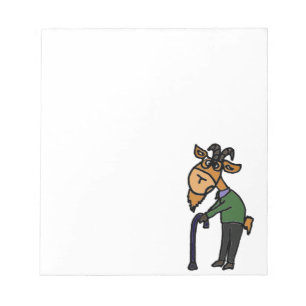 Bloco De Notas Desenhos animados originais da arte da cabra velha