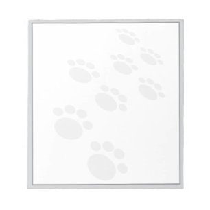Bloco De Notas Desenhos de Pata de Cão Personalizados