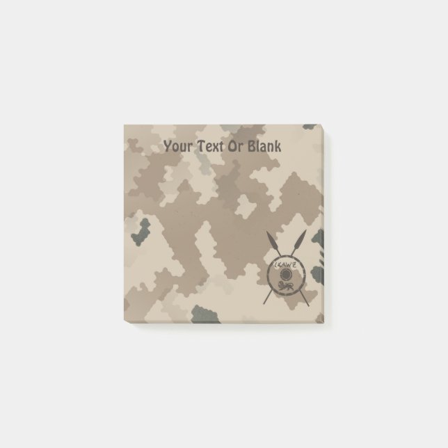 Bloco De Notas Desert Maccabee Shield E Spears (Frente)