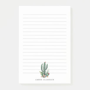 Bloco De Notas Deserto Cactus Bloom  Ligado