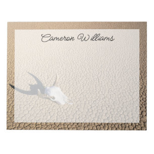 Bloco De Notas Desertos Crânio de vaca no deserto