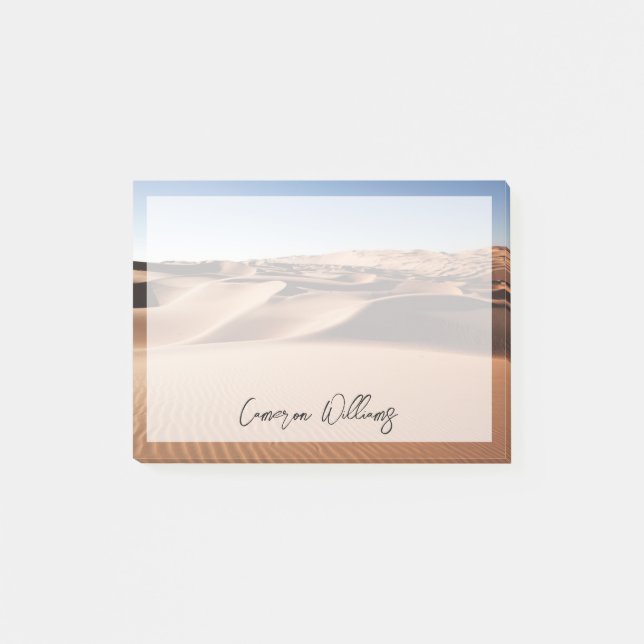Bloco De Notas Desertos | Dunas de Areia dos Emirados Árabes Unid (Frente)