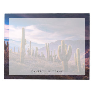 Bloco De Notas Desertos Paisagem Cactus Argentina