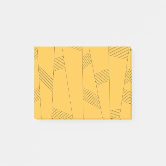 Bloco De Notas Design abstrato simples, amarelo, moderno (Frente)