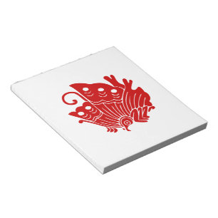 Bloco De Notas Design asiático de Kamon do japonês da borboleta