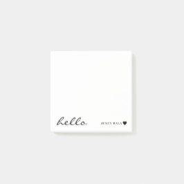 Bloco De Notas Design Branco Coração Moderno Minimalista