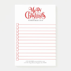 Bloco De Notas Design da tipografia do Feliz Natal