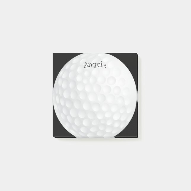 Bloco De Notas design de bola de golfe personalizada poste sua no (Frente)
