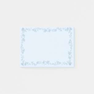 Bloco De Notas Design de Borda Azul de Bebê