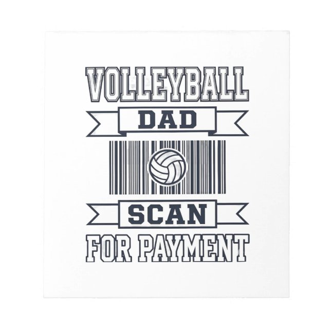 Bloco De Notas Design de Camisa Engraçada para Pai de Volei: Scan (Frente)
