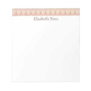 Bloco De Notas Design de candelabro rosa médio personalizado