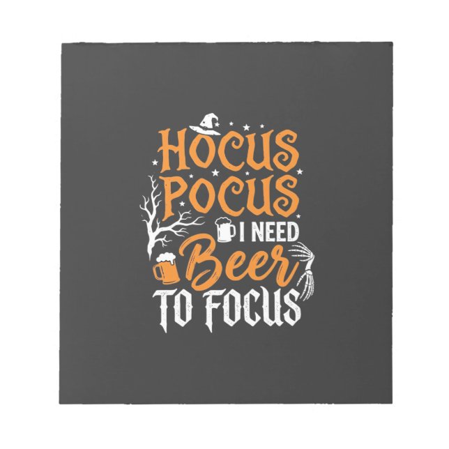 Bloco De Notas Design de cerveja Hocus Pocus de Halloween_1 (Frente)