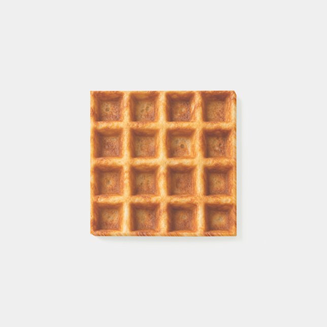 Bloco De Notas Design de Comida de Waffle Quadrado Torrado Realis (Frente)