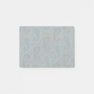 Bloco De Notas Design de Damasco de Arte Gráfico de Paisley Azul